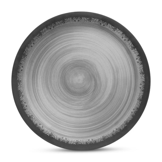 SUPERWARE | Pure Melamine | Dinner Plate Set - Circular Black-Matte (11.0") | 6 Nos. | Stain Free, Glazed Finish