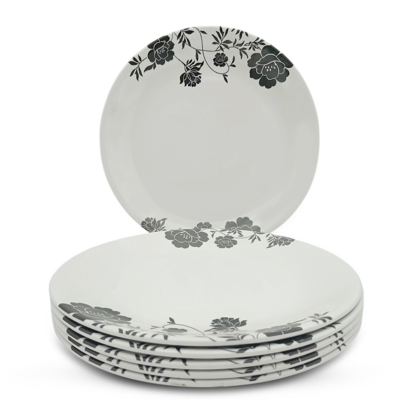 SUPERWARE | Pure Melamine | Dinner Plate Set – Dark Rose (10.75”) | 6 Nos. | Stain Free, Glazed Finish
