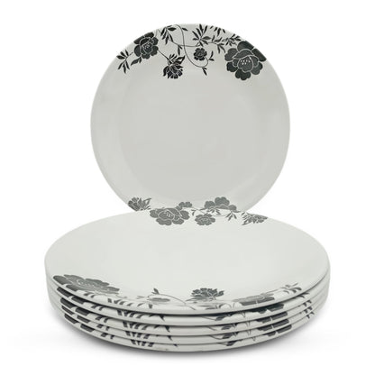 SUPERWARE | Pure Melamine | Dinner Plate Set – Dark Rose (10.75”) | 6 Nos. | Stain Free, Glazed Finish