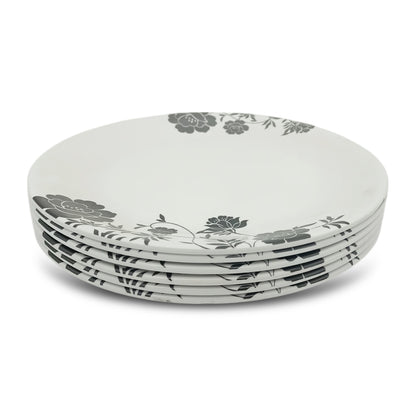 SUPERWARE | Pure Melamine | Dinner Plate Set – Dark Rose (10.75”) | 6 Nos. | Stain Free, Glazed Finish
