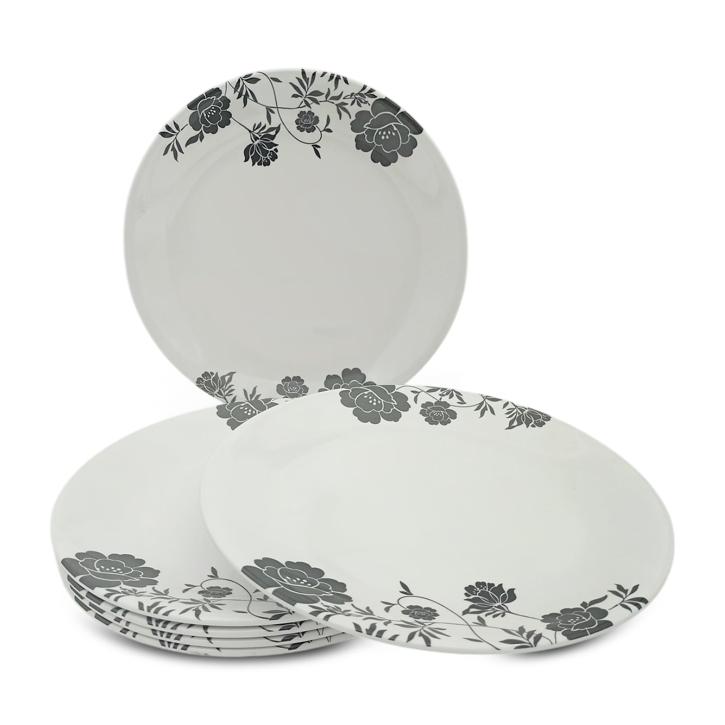 SUPERWARE | Pure Melamine | Dinner Plate Set – Dark Rose (10.75”) | 6 Nos. | Stain Free, Glazed Finish