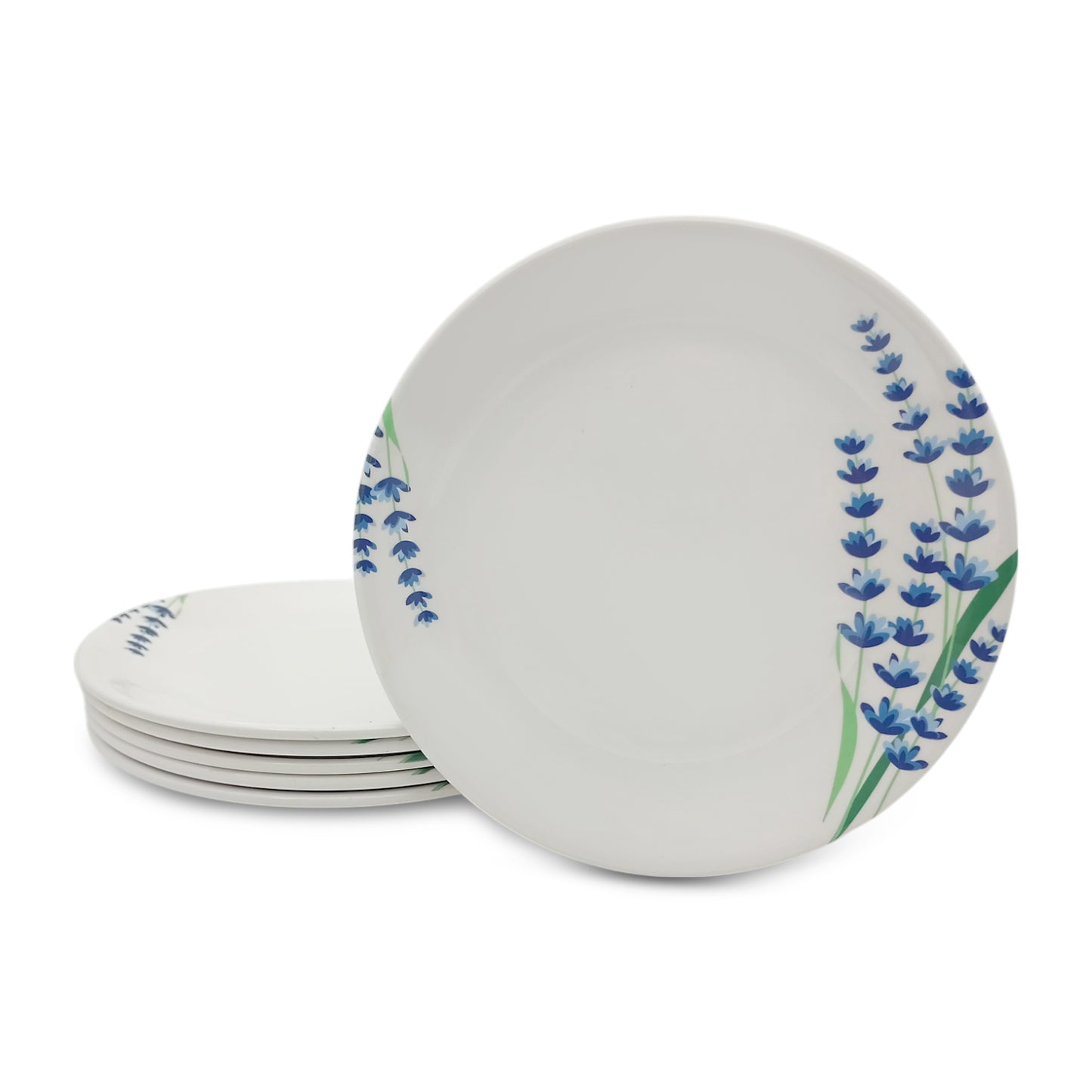 SUPERWARE | Pure Melamine | Small Plate Set - Lavender (7.25") | 6 Nos. | Stain Free, Glazed Finish