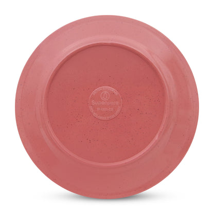 SUPERWARE | Pure Melamine | Classic Plus Dinner Plate Set - Pink Sand (11.0") | 6 Nos. | Stain Free, Glazed Finish