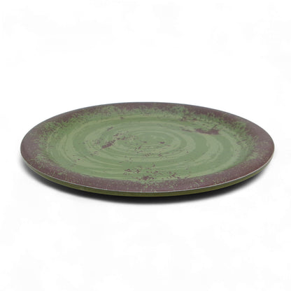 SUPERWARE | Pure Melamine | Dinner Plate Set - Rustic Q Olive Green (11.0") | 6 Nos. | Stain Free, Glazed Finish