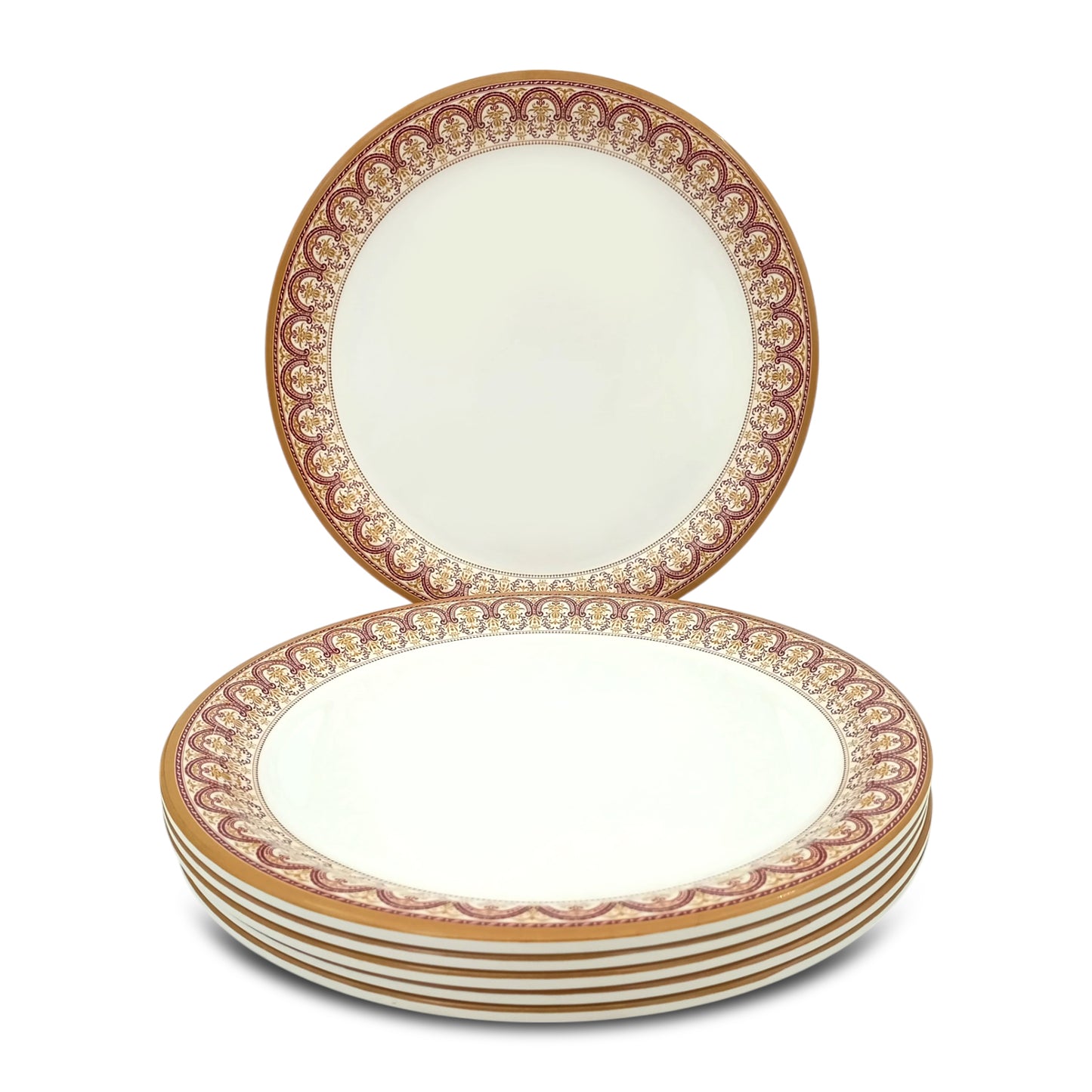 SUPERWARE | Pure Melamine | Dinner plate Set - Vintage Maroon (11.0") | 6 Nos. | Stain Free, Glazed Finish