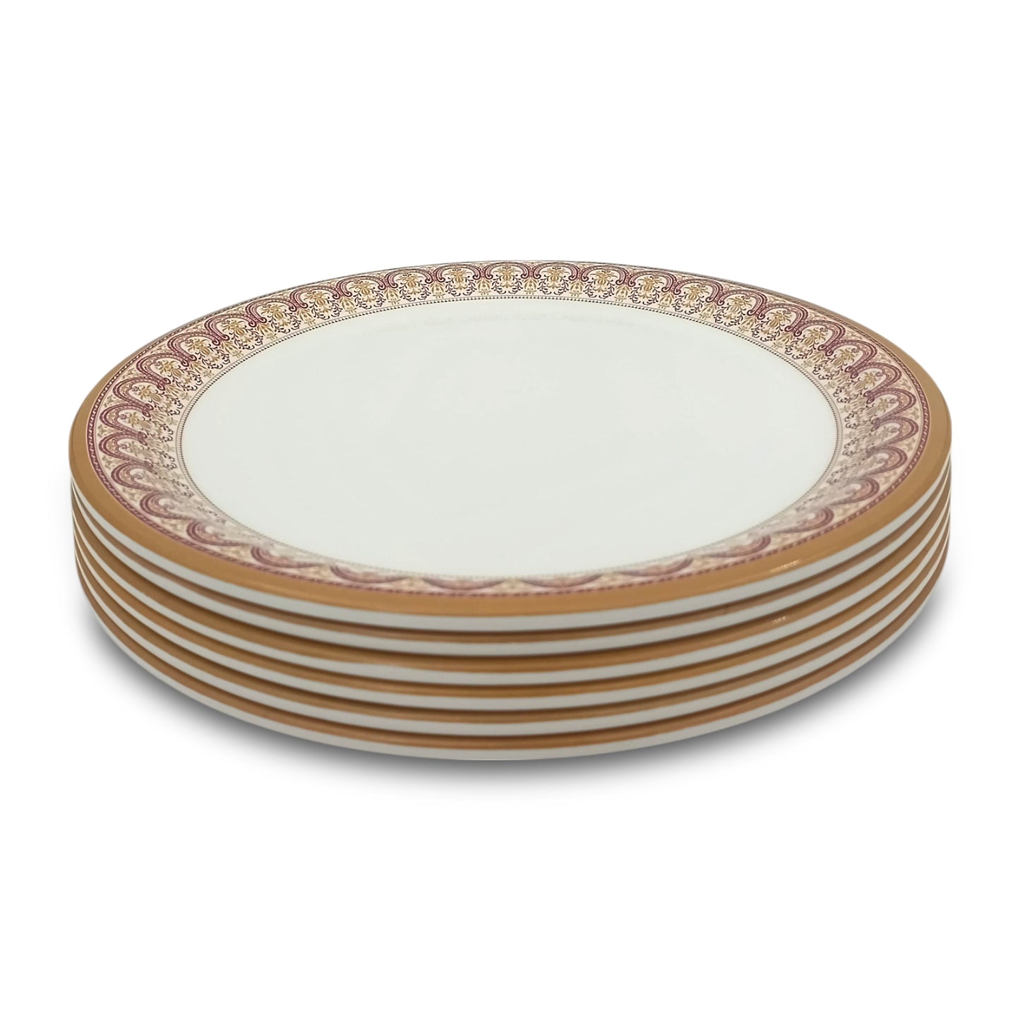 SUPERWARE | Pure Melamine | Dinner plate Set - Vintage Maroon (11.0") | 6 Nos. | Stain Free, Glazed Finish