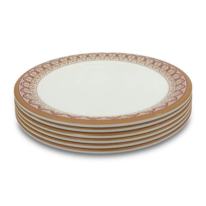 SUPERWARE | Pure Melamine | Dinner plate Set - Vintage Maroon (11.0") | 6 Nos. | Stain Free, Glazed Finish