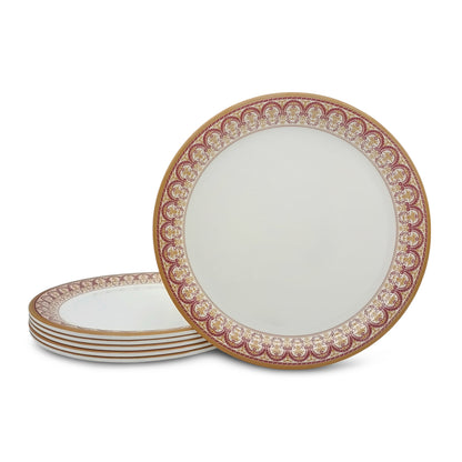 SUPERWARE | Pure Melamine | Dinner plate Set - Vintage Maroon (11.0") | 6 Nos. | Stain Free, Glazed Finish