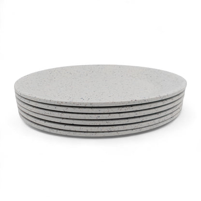 SUPERWARE | Pure Melamine | Round Dinner Plate Set - White Sand (11.0") | 6 Nos.| Stain Free, Glazed Finish