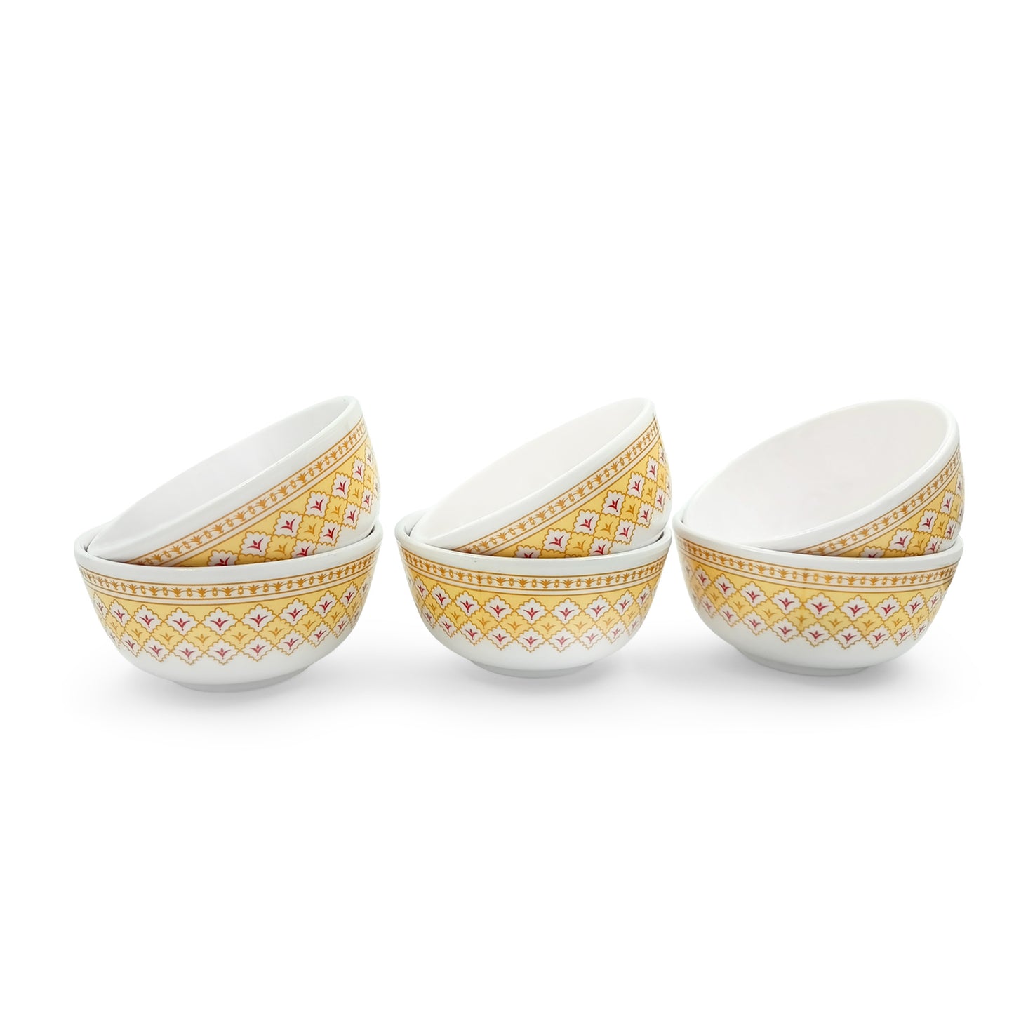 SUPERWARE | Pure Melamine | Katori Set - Platinum (3.5") | 6 Nos.| Stain Free, Glazed Finish