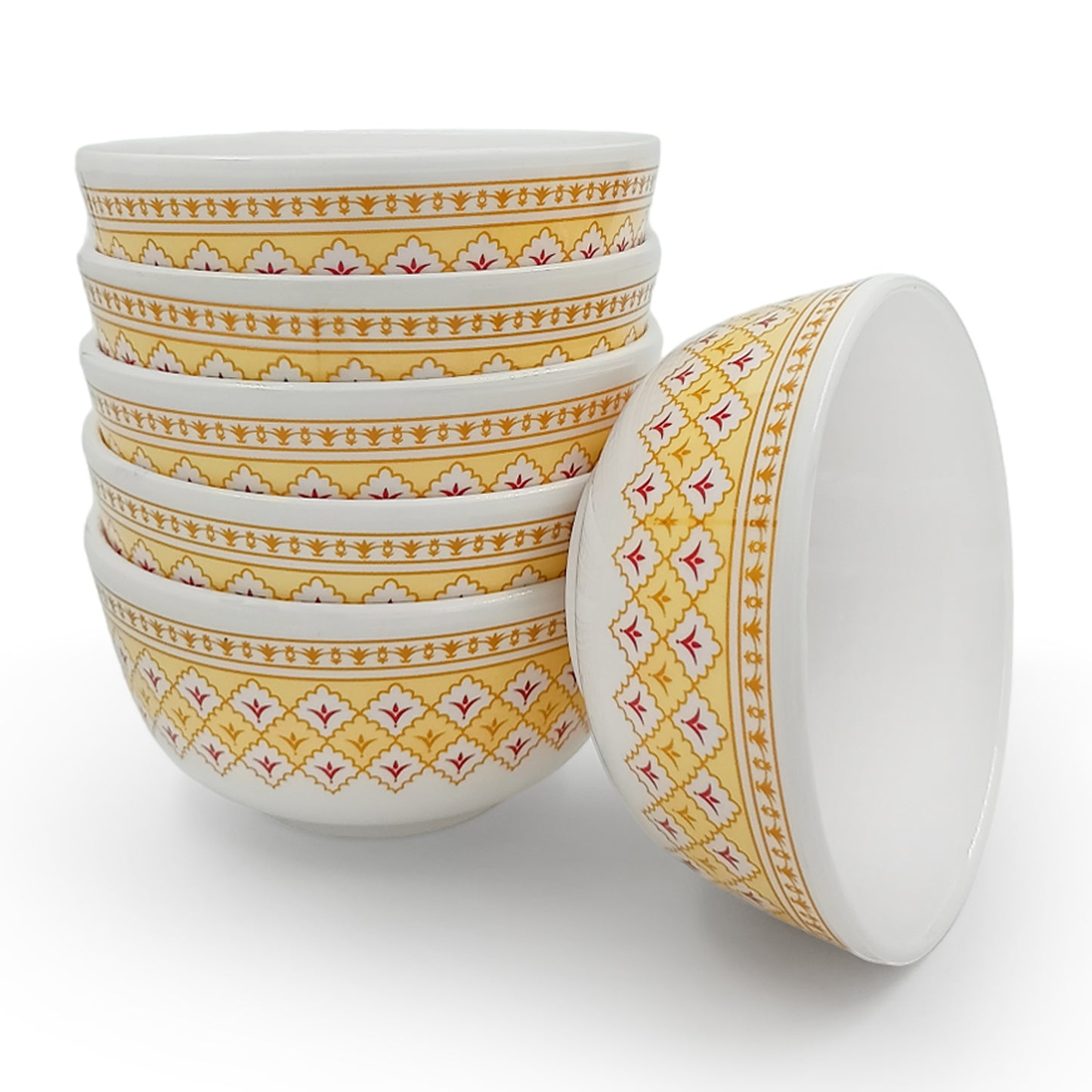 SUPERWARE | Pure Melamine | Katori Set - Platinum (3.5") | 6 Nos.| Stain Free, Glazed Finish