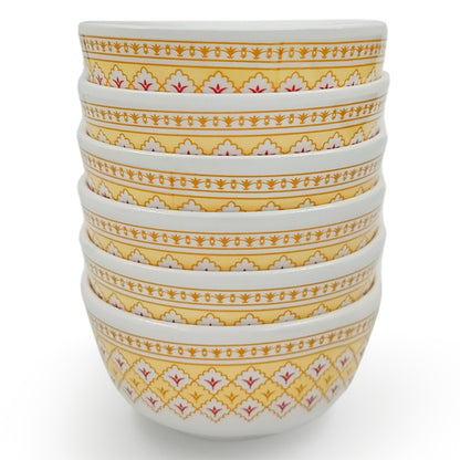 SUPERWARE | Pure Melamine | Katori Set - Platinum (3.5") | 6 Nos.| Stain Free, Glazed Finish
