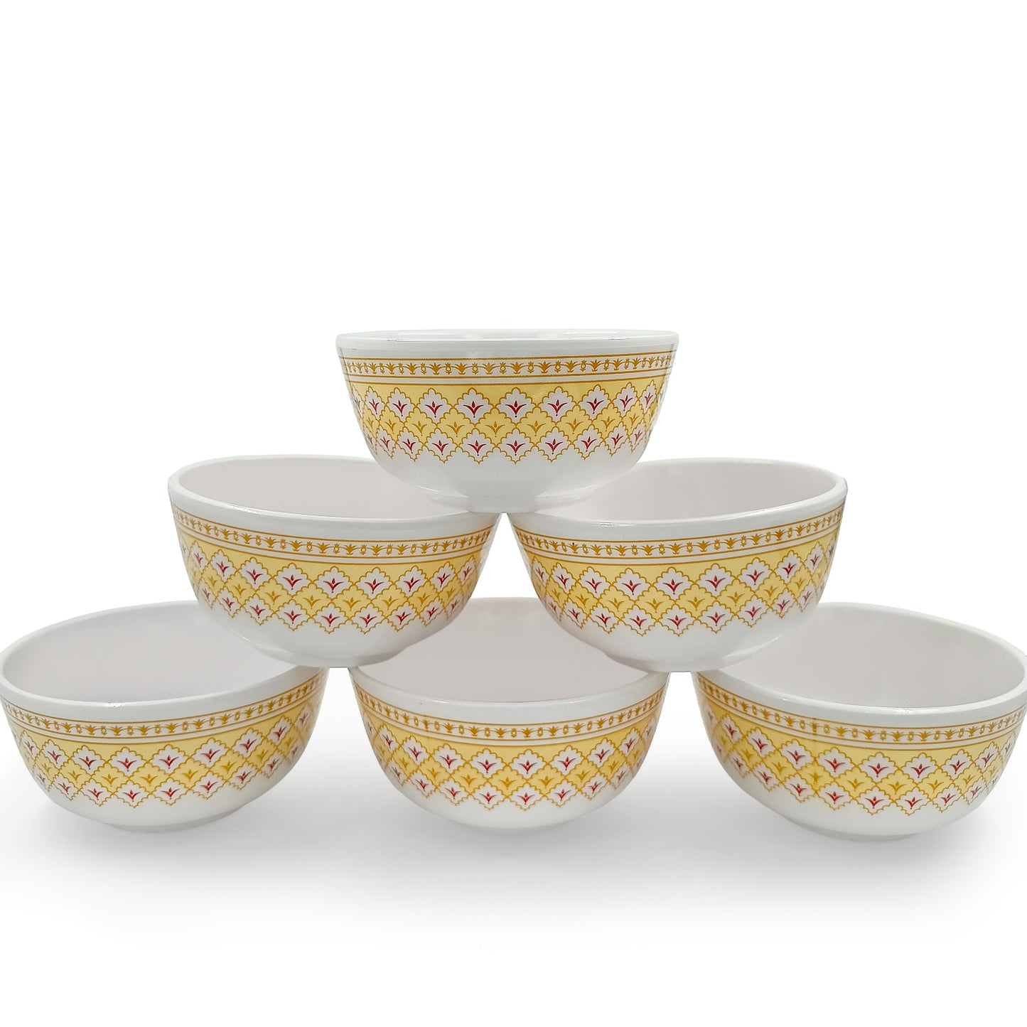 SUPERWARE | Pure Melamine | Katori Set - Platinum (3.5") | 6 Nos.| Stain Free, Glazed Finish
