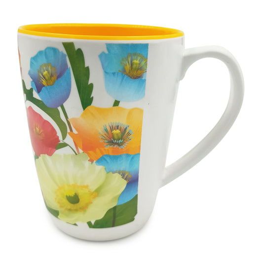 SUPERWARE | Pure Melamine | Coffee Mug – Poppy Vintage 3” (350ml.) | Stain Free, Glazed Finish