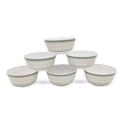 SUPERWARE | Pure Melamine | Bowl Set - Pozzi 4" | 6 Nos. | Stain Free, Glazed Finish