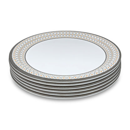 SUPERWARE | Pure Melamine | Buffet Plate Set – Pozzi (12.5”) | 6 Nos. | Stain Free, Glazed Finish