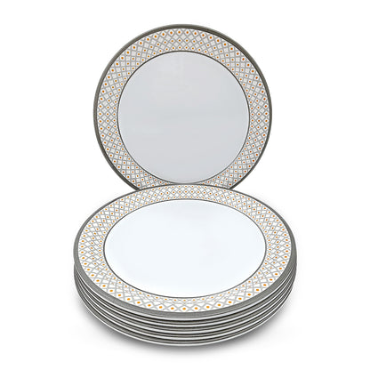 SUPERWARE | Pure Melamine | Buffet Plate Set – Pozzi (12.5”) | 6 Nos. | Stain Free, Glazed Finish