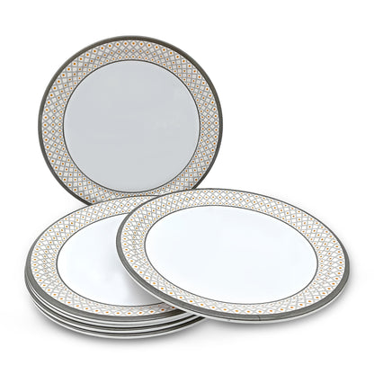 SUPERWARE | Pure Melamine | Buffet Plate Set – Pozzi (12.5”) | 6 Nos. | Stain Free, Glazed Finish
