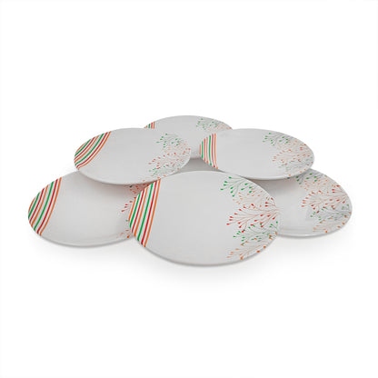 SUPERWARE | Pure Melamine | Buffet Plate Set – Rainbow (12.5”) | 6 Nos. | Stain Free, Glazed Finish