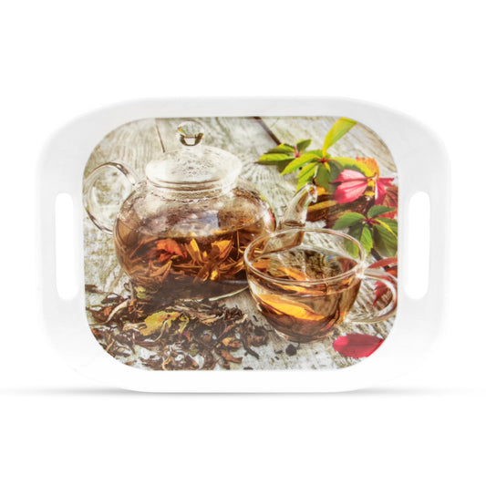 SUPERWARE | Pure Melamine | Rando Tray Set - Herb Tea | Set Of 3 Pcs.| Stain Free, Glazed Finish