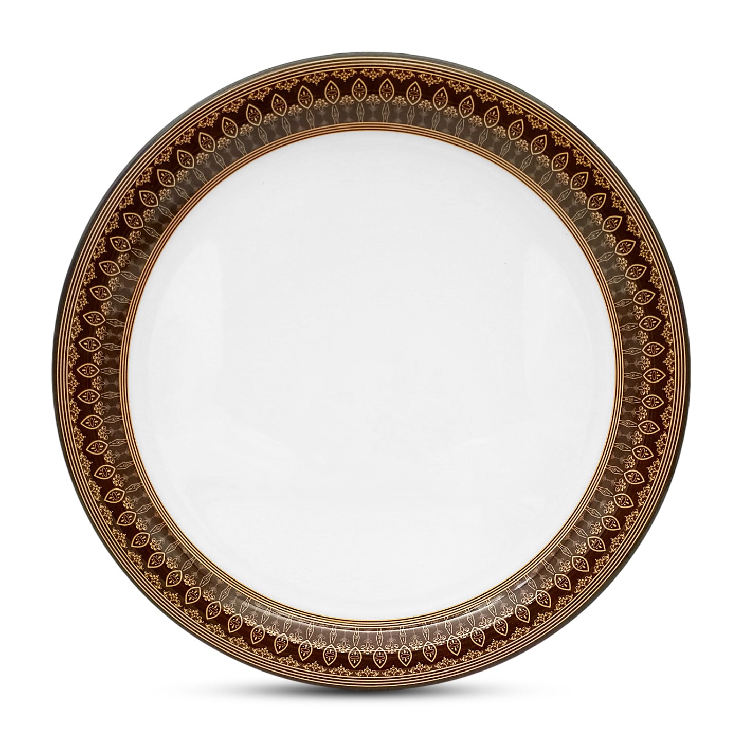 SUPERWARE | Pure Melamine | Buffet Plate Set –  Royal Golden Brown (12.5”) | 6 Nos. | Stain Free, Glazed Finish