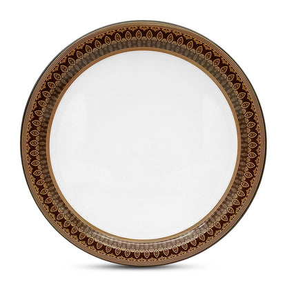 SUPERWARE | Pure Melamine | Buffet Plate Set –  Royal Golden Brown (12.5”) | 6 Nos. | Stain Free, Glazed Finish