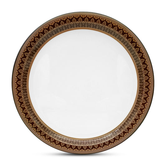 SUPERWARE | Pure Melamine | Buffet Plate Set –  Royal Golden Brown (12.5”) | 6 Nos. | Stain Free, Glazed Finish