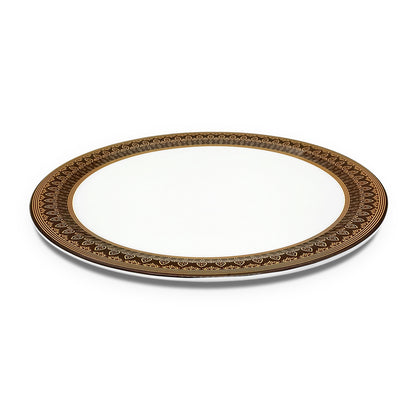 SUPERWARE | Pure Melamine | Buffet Plate Set –  Royal Golden Brown (12.5”) | 6 Nos. | Stain Free, Glazed Finish