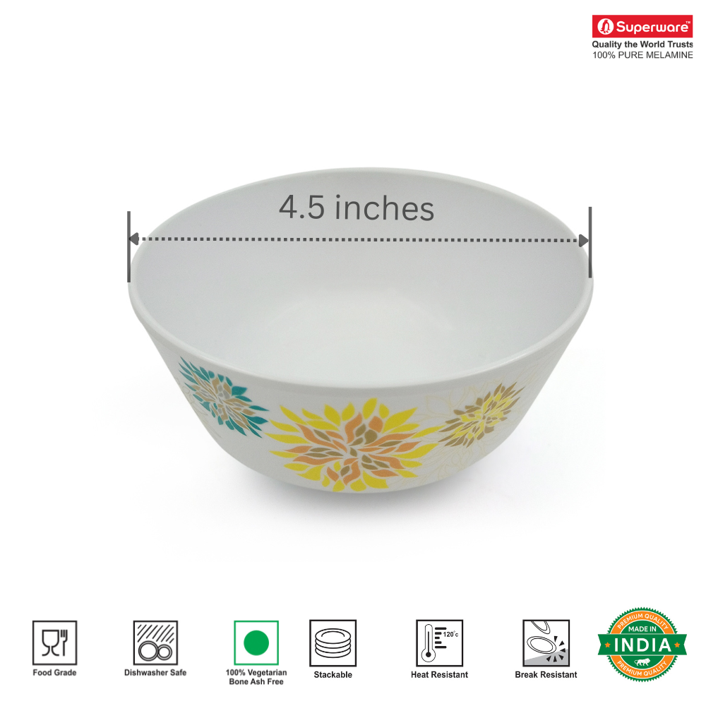 SUPERWARE, Bowl Set - ETHENIC FLOWER | 6 Nos.