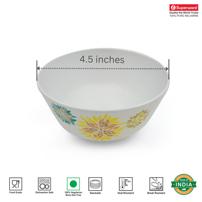 SUPERWARE, Bowl Set - ETHENIC FLOWER | 6 Nos.