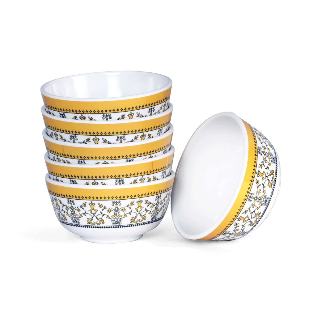 SUPERWARE | Pure Melamine | Soup Bowl Set - FORGETMENOT (4.5") | 6 Nos. | Stain Free, Glazed Finish