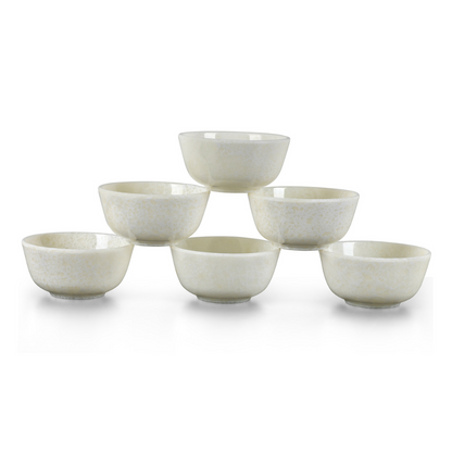SUPERWARE | Pure Melamine | Bowl Set - Glossy Super Pearl 4" | 6 Nos.| Stain Free, Glazed Finish