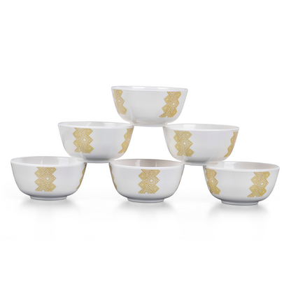 SUPERWARE | Pure Melamine | Dinner Set - GOLDDEKO | Set Of 24 Pcs. | Stain Free, Glazed Finish