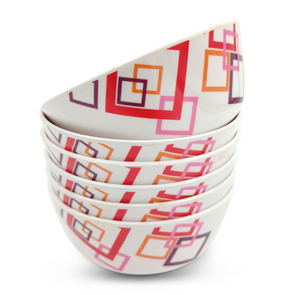 SUPERWARE | Pure Melamine | Katori Set - INDIAN SQUARE (3.5") | 6 Nos.| Stain Free, Glazed Finish