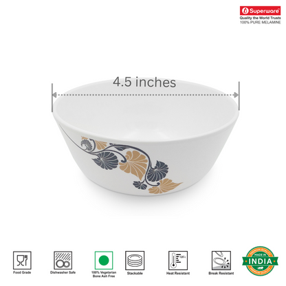 SUPERWARE, Bowl Set - VEGETAL GOLD | 6 Nos.