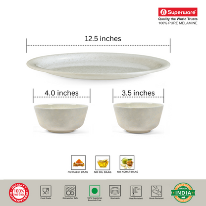 SUPERWARE, Buffet Set - GLOSSY SUPER PEARL | Set Of 18 Pcs.
