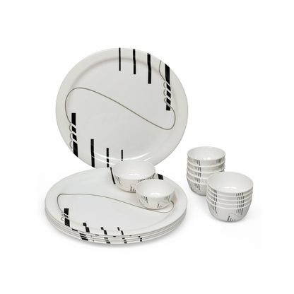 SUPERWARE, Buffet Set - STRIP & ROPES | Set Of 18 Pcs.