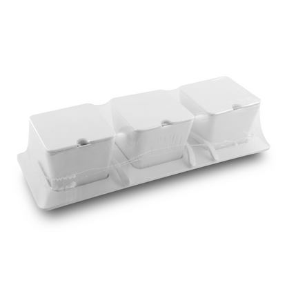 SUPERWARE | Pure Melamine | Condiment Set | Set of 10 Pcs.| Stain Free, Glazed Finish
