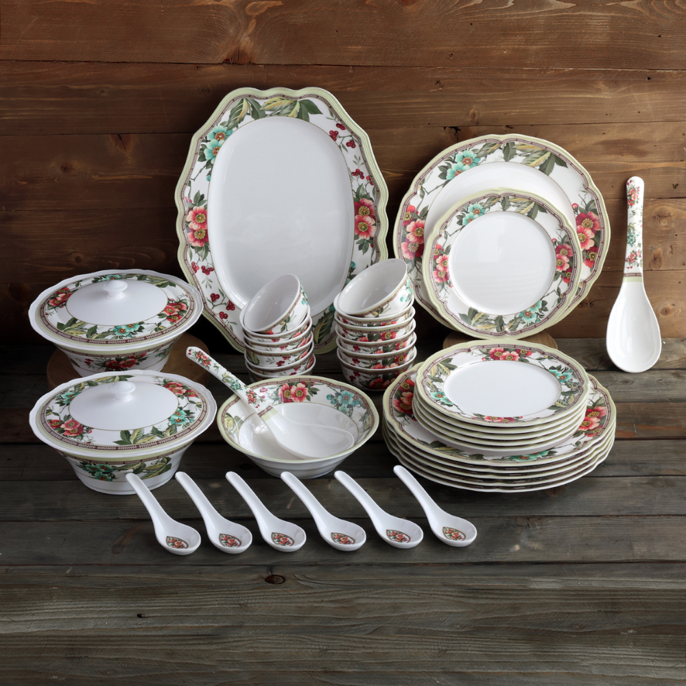 SUPERWARE, Dinner Set - GARDENIA SYMPHONY | Set Of 38 Pcs.