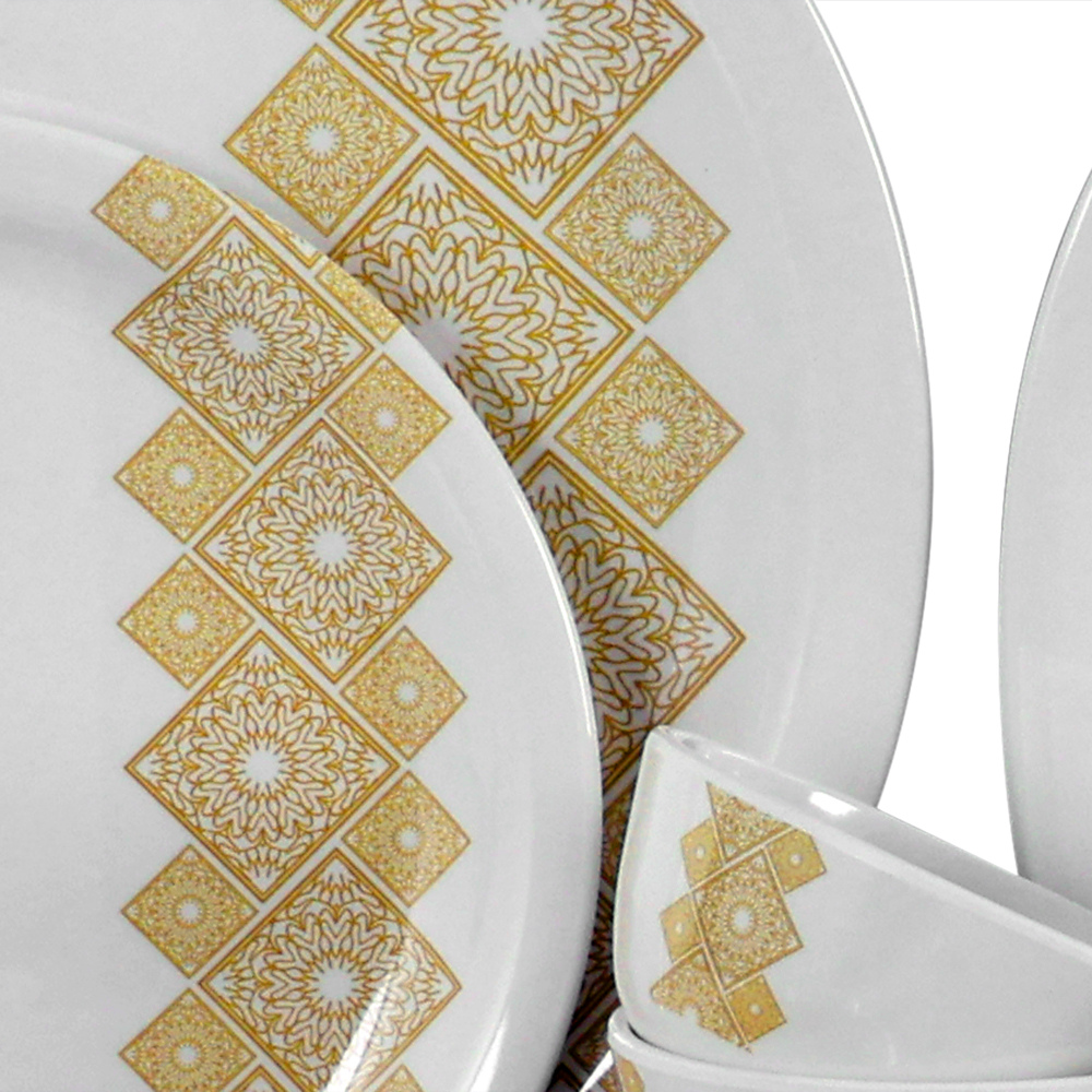 SUPERWARE, Dinner Set - GOLDDEKO | Set Of 37 Pcs.