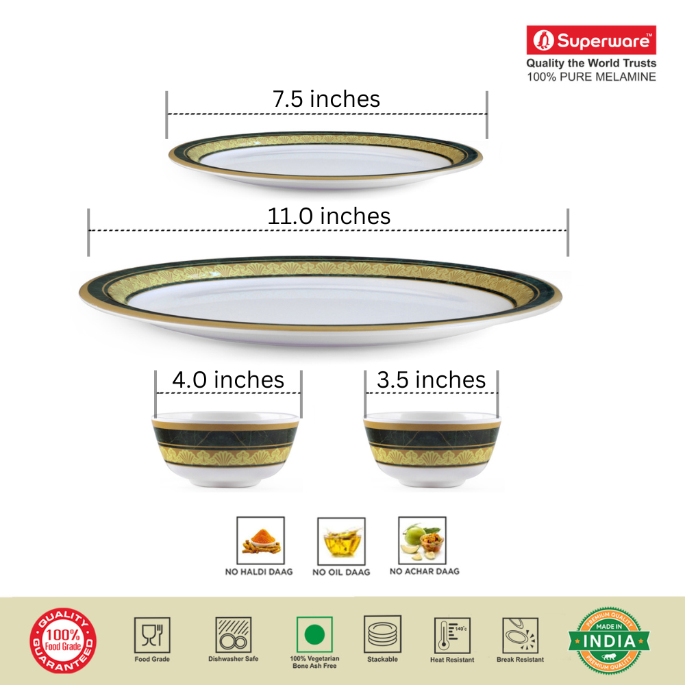 SUPERWARE, Dinner Set - MAJESTIC | Set Of 24 Pcs.