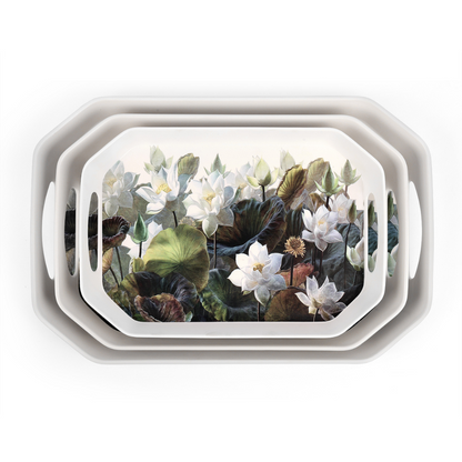 SUPERWARE, Hexa Tray Set - LOTUS POND | Set Of 3 Pcs.