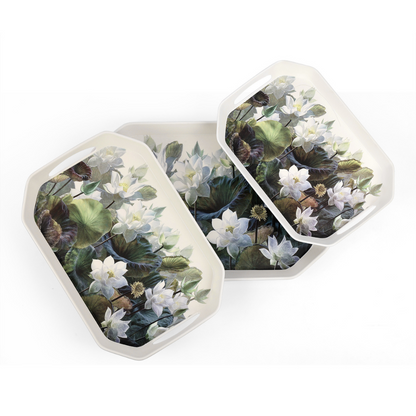 SUPERWARE, Hexa Tray Set - LOTUS POND | Set Of 3 Pcs.