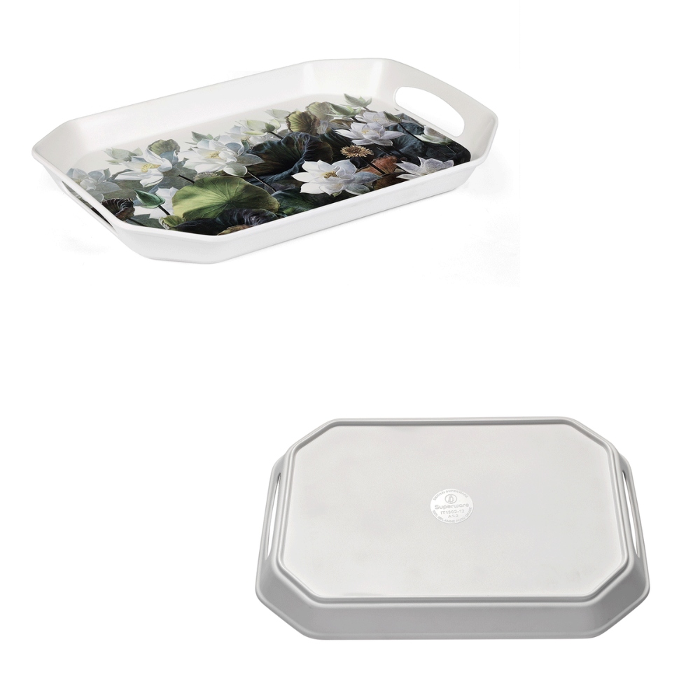 SUPERWARE, Hexa Tray Set - LOTUS POND | Set Of 3 Pcs.