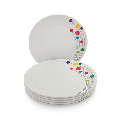 SUPERWARE, Plate Set - COLOUR BUBBLES | 6 Nos.