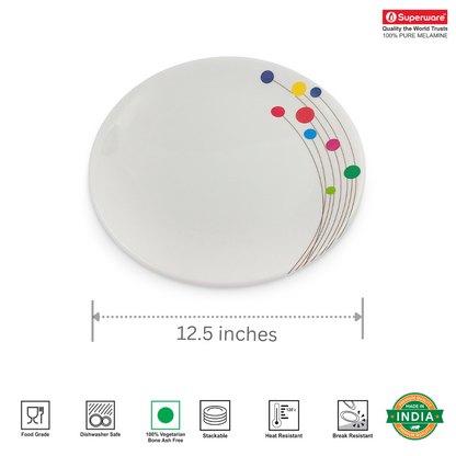 SUPERWARE, Plate Set - COLOUR BUBBLES | 6 Nos.
