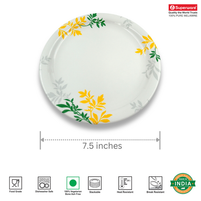 SUPERWARE, Plate Set - COUNTRY LEAF | 6 Nos.