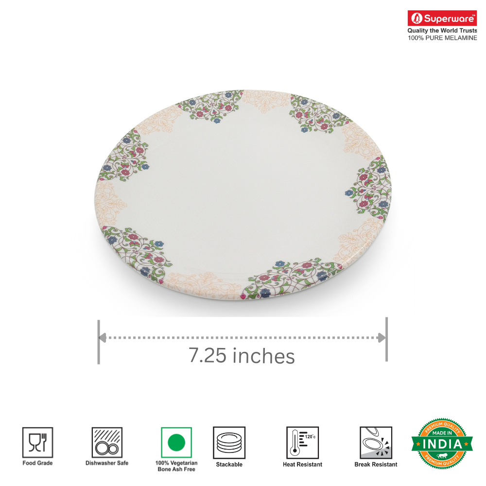 SUPERWARE, Plate Set - ETHENIC ART | 6 Nos.