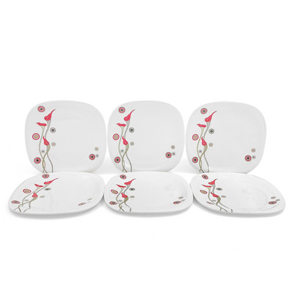 SUPERWARE, Plate Set - FLAMINGO FLOWER | 6 Nos.