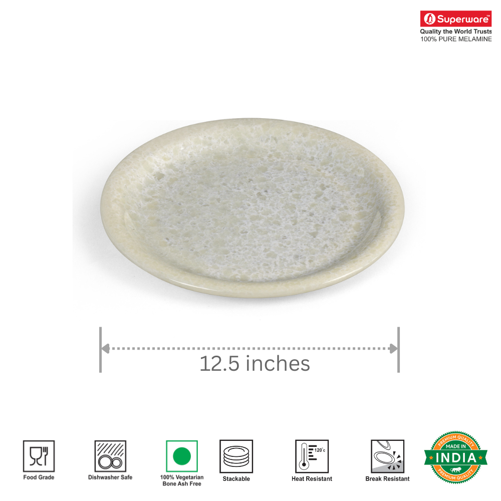 SUPERWARE, Plate Set - GLOSSY SUPER PEARL | 6 Nos.